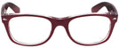Wayfarer Matte Bordeaux Ray-Ban 2132L Single Vision Full Frame View #2