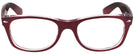 Wayfarer Matte Bordeaux Ray-Ban 2132 Progressive No-Lines View #2