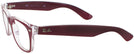 Wayfarer Matte Bordeaux Ray-Ban 2132L Single Vision Full Frame View #3