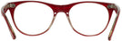 Round Red On Trans Grey Ray-Ban 2185V Single Vision Full Frame View #4