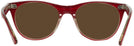 Round Red On Trans Grey Ray-Ban 2185V Progressive No-Line Reading Sunglasses View #4