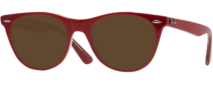 Round Red On Trans Grey Ray-Ban 2185V Progressive No-Line Reading Sunglasses View #1