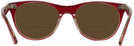 Round Red On Trans Grey Ray-Ban 2185V Bifocal Reading Sunglasses View #4
