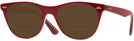 Round Red On Trans Grey Ray-Ban 2185V Bifocal Reading Sunglasses View #1