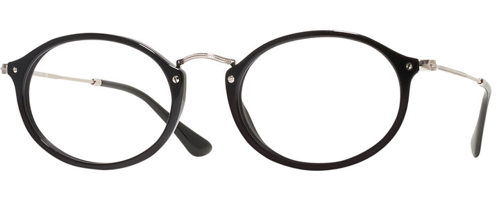 Oval Black Ray-Ban 2547V Single Vision Full Frame View #1