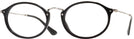 Oval Black Ray-Ban 2547V Single Vision Full Frame View #1