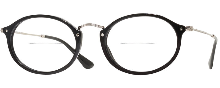 Oval Black Ray-Ban 2547V Bifocal View #1