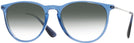 Round Trans Blue Ray-Ban 4171 w/ Gradient Progressive Reading Sunglasses View #1