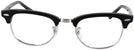 ClubMaster Shiny Black Ray-Ban 5154 Progressive No-Lines View #2