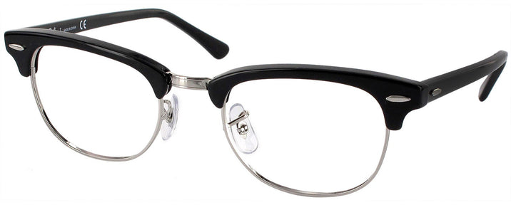 ClubMaster Shiny Black Ray-Ban 5154 Computer Style Progressive View #1
