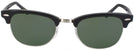 ClubMaster Shiny Black Ray-Ban 5154 Progressive Reading Sunglasses View #2