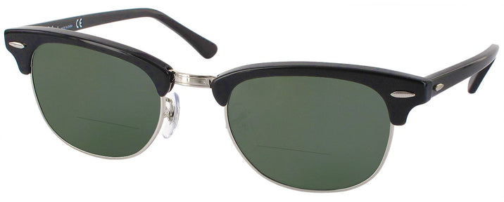 ClubMaster Shiny Black Ray-Ban 5154 Bifocal Reading Sunglasses View #1