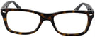 Wayfarer Dark Havana Ray-Ban 5228 Single Vision Full Frame View #2