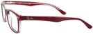 Wayfarer Red Ray-Ban 5228 Single Vision Full Frame View #3