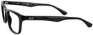 Rectangle Shiny Black Ray-Ban 5279 Computer Style Progressive View #3