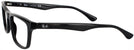 Rectangle Shiny Black Ray-Ban 5279 Single Vision Full Frame View #3