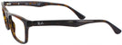 Rectangle Dark Havana Ray-Ban 5279 Computer Style Progressive View #3