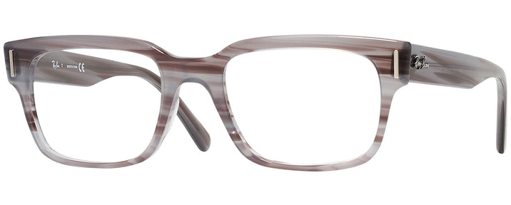 Square Striped Grey Ray-Ban 5388L Single Vision Full Frame View #1