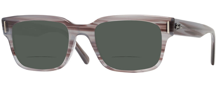 Square Striped Grey Ray-Ban 5388L Bifocal Reading Sunglasses View #1