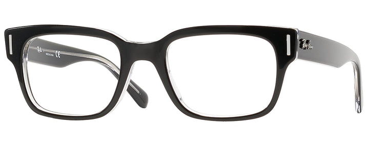Square Black On Transparent Ray-Ban 5388 Computer Style Progressive View #1