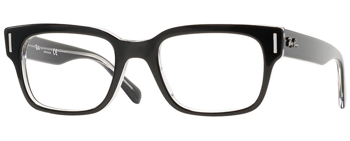 Square Black On Transparent Ray-Ban 5388 Single Vision Full Frame View #1
