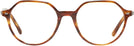 Round Striped Havana Ray-Ban 5395 Single Vision Full Frame View #2