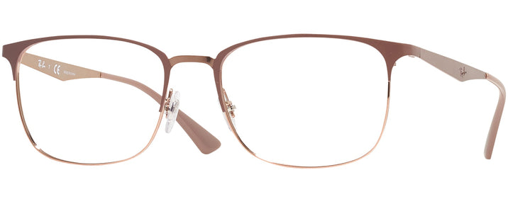 Square Beige On Copper Ray-Ban 6421 Computer Style Progressive View #1