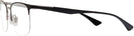 Square Matte Black/Silver Ray-Ban 6433 Progressive No-Lines View #3