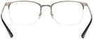 Square Matte Black/Silver Ray-Ban 6433 Progressive No-Lines View #4