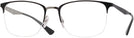 Square Matte Black/Silver Ray-Ban 6433 Single Vision Full Frame View #1