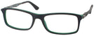 Rectangle Black/Green Tea Ray-Ban 7017 Single Vision Full Frame View #1