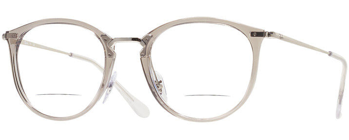 Round Trans Grey Ray-Ban 7140 Bifocal View #1