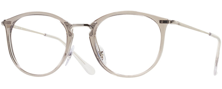 Round Trans Grey Ray-Ban 7140 Computer Style Progressive View #1