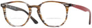 Square Brown / Striped Grey Ray-Ban 7151 Bifocal View #1