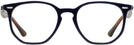 Square Blue on Havana Red Ray-Ban 7151 Single Vision Full Frame View #2