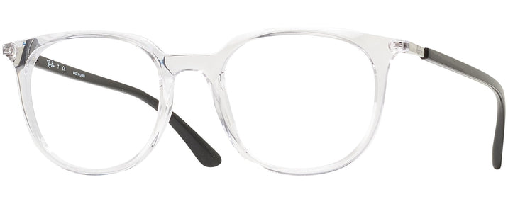 Round,Square Transparent Ray-Ban 7190 Single Vision Full Frame View #1