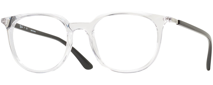 Round,Square Transparent Ray-Ban 7190 Progressive No-Lines View #1