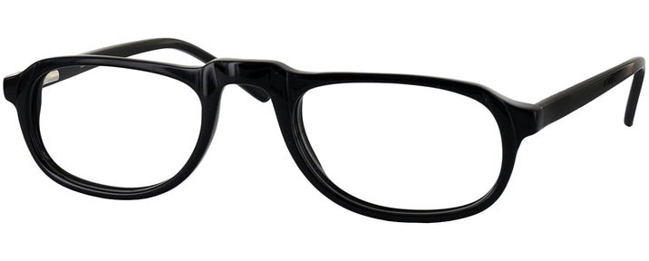 Rectangle Black CEO Single Vision Half Frame View #1