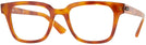 Square Yellow Light Havana Ray-Ban 4323V Single Vision Full Frame View #1