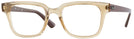 Square Transparent Light Brown Ray-Ban 4323V Single Vision Full Frame View #1