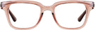 Square Transparent Light Red Ray-Ban 4323V Single Vision Full Frame View #2