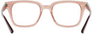 Square Transparent Light Red Ray-Ban 4323V Single Vision Full Frame View #4