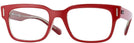 Square Red Trans Grey Ray-Ban 5388L Progressive No-Lines View #1
