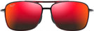 Rectangle Red And Black Tortoise/Hawaii Lava Lens Maui Jim Kaupo Gap 437 View #2