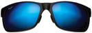 Square Matte Black/Blue Mirror Lens Maui Jim Red Sands 432 View #2