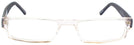 Rectangle Crystal / Black Seattle Eyeworks 933 Single Vision Half Frame View #2