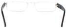Rectangle Crystal / Black Seattle Eyeworks 933 Single Vision Half Frame View #4