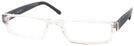 Rectangle Crystal / Black Seattle Eyeworks 933 Single Vision Half Frame View #1