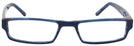 Rectangle Slate Blue Seattle Eyeworks 933 Single Vision Half Frame View #2