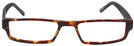Rectangle Tortoise/Black Seattle Eyeworks 933 Single Vision Half Frame View #2